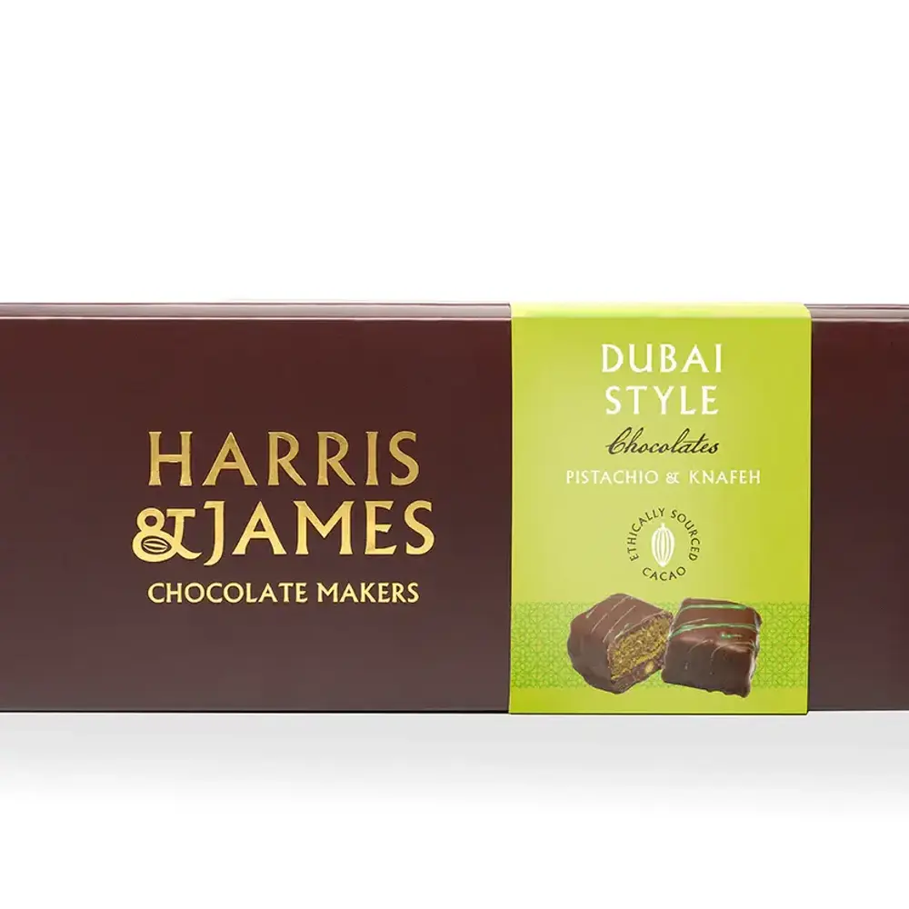 Harris & James Dubai Style Pistachio Kanfeh 12 Piece Chocolate Box 180g